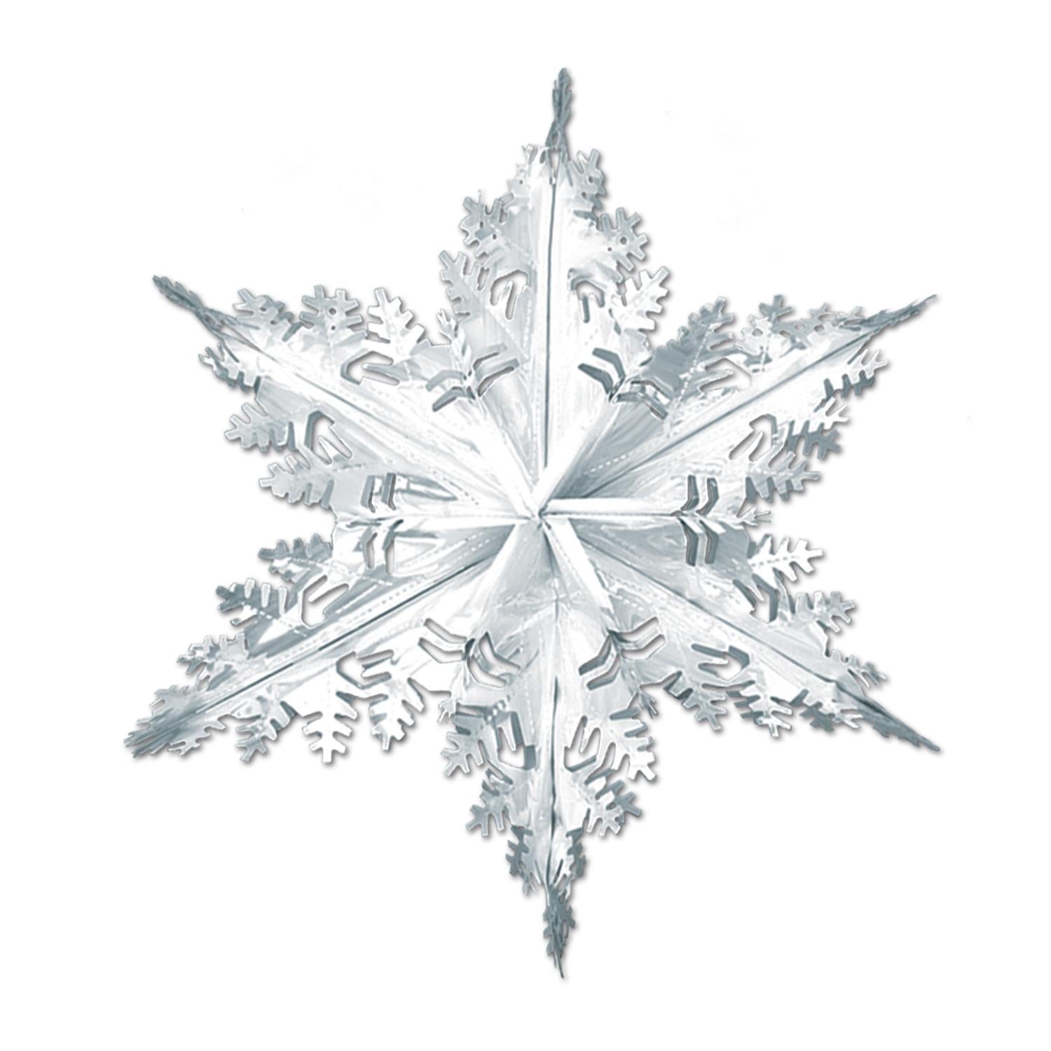 Beistle Christmas Metallic Winter Snowflake - silver