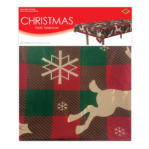 Bulk Christmas Fabric Tablecover (Case of 12) by Beistle