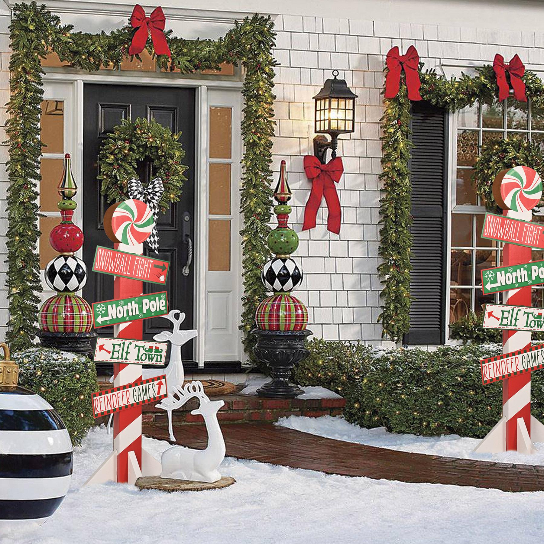 Beistle Christmas 3-D North Pole Directional Post Prop