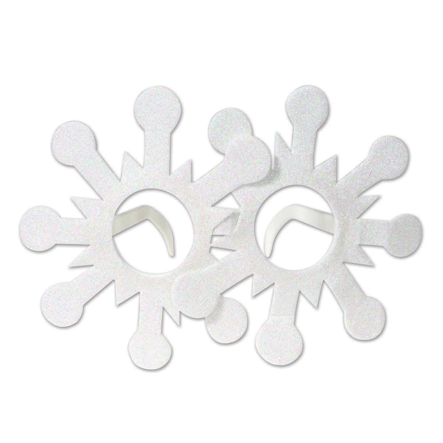 Beistle Christmas Glittered Snowflake Glasses