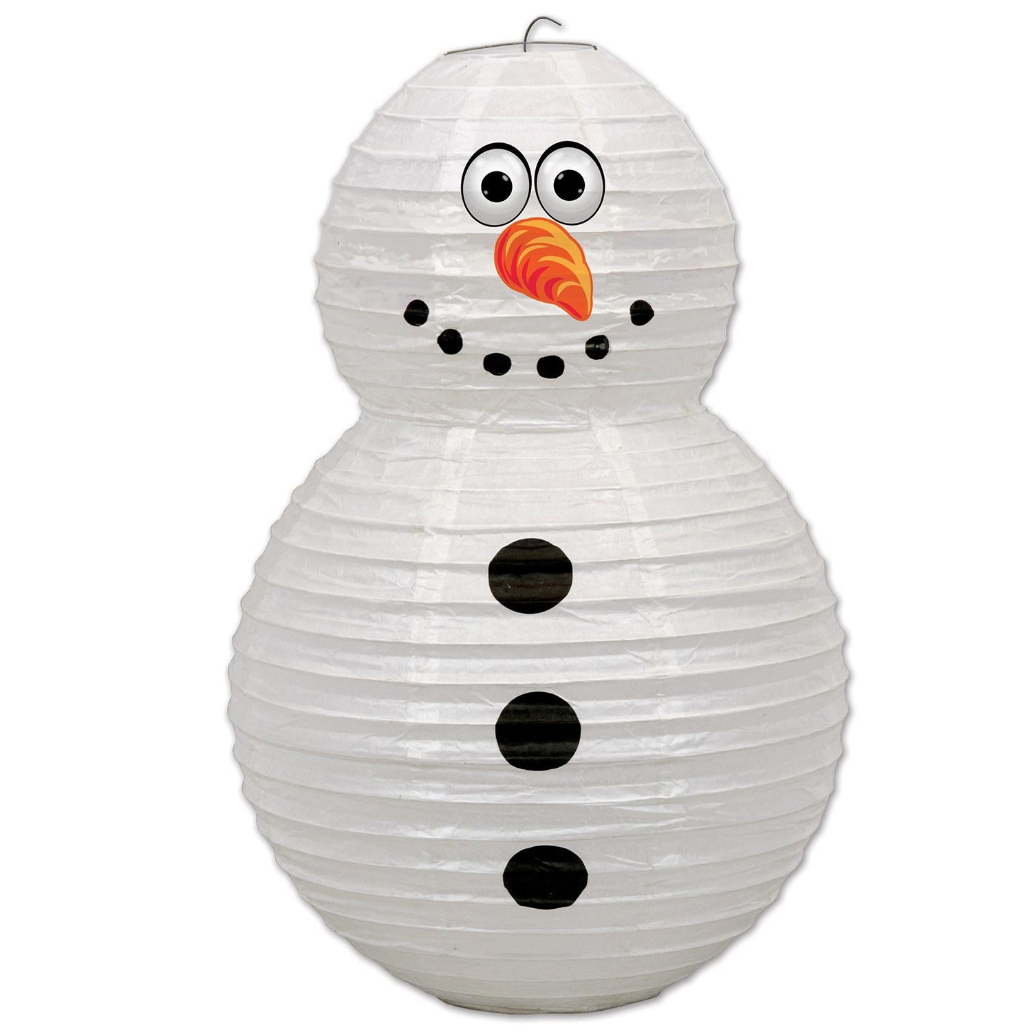 Beistle Christmas Snowman Paper Lantern