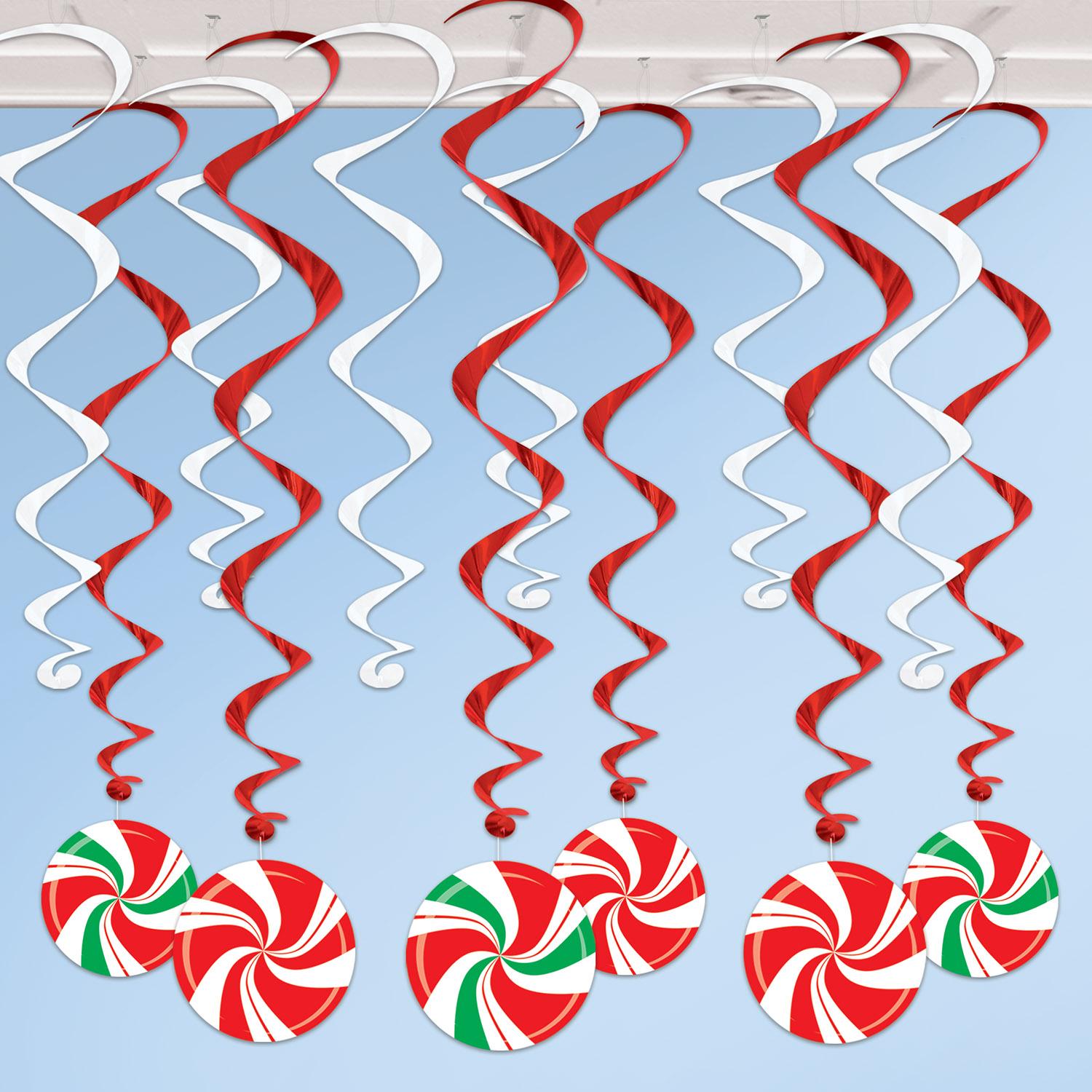 Beistle Christmas Peppermint Whirls (12/Pkg)