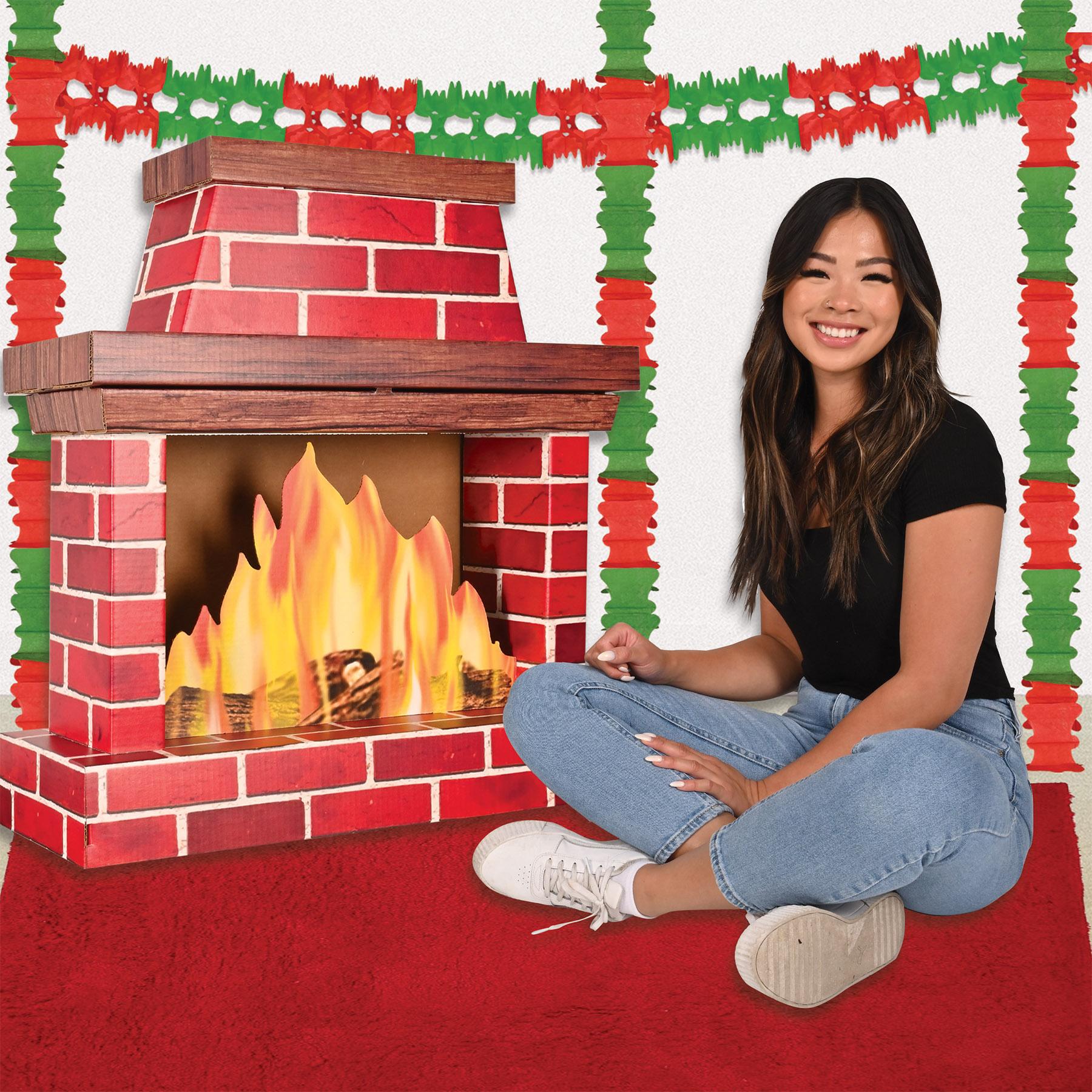 Beistle Christmas 3-D Fireplace Prop