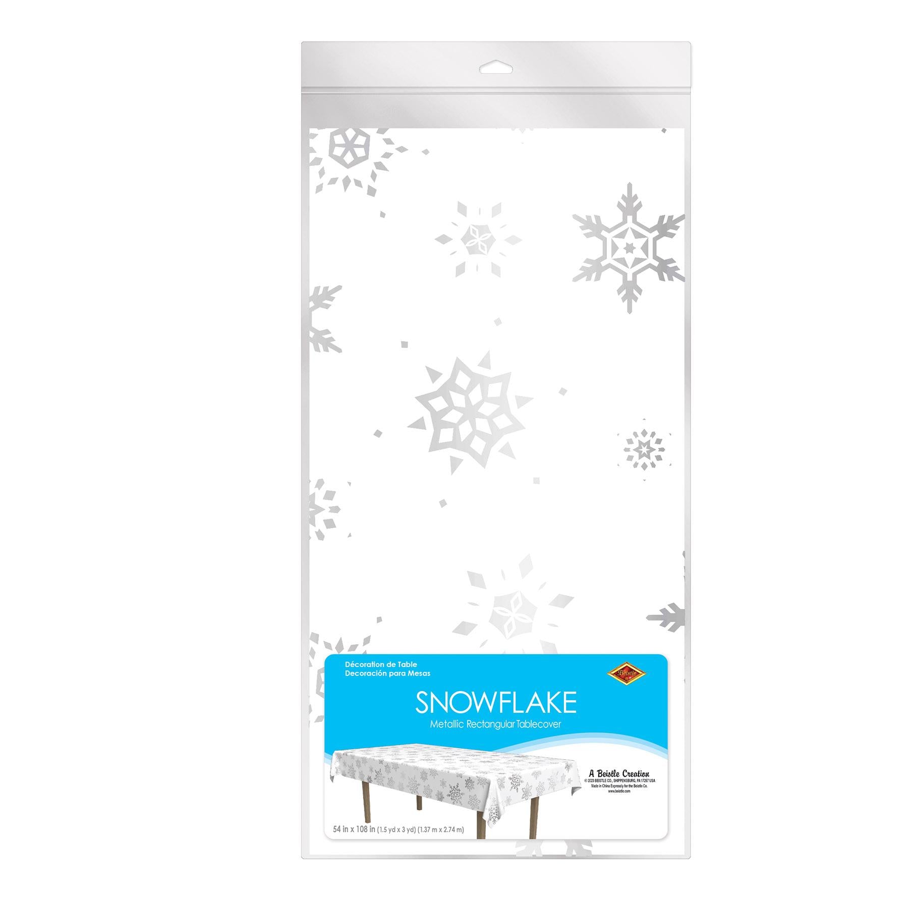 Metallic Snowflake Tablecover