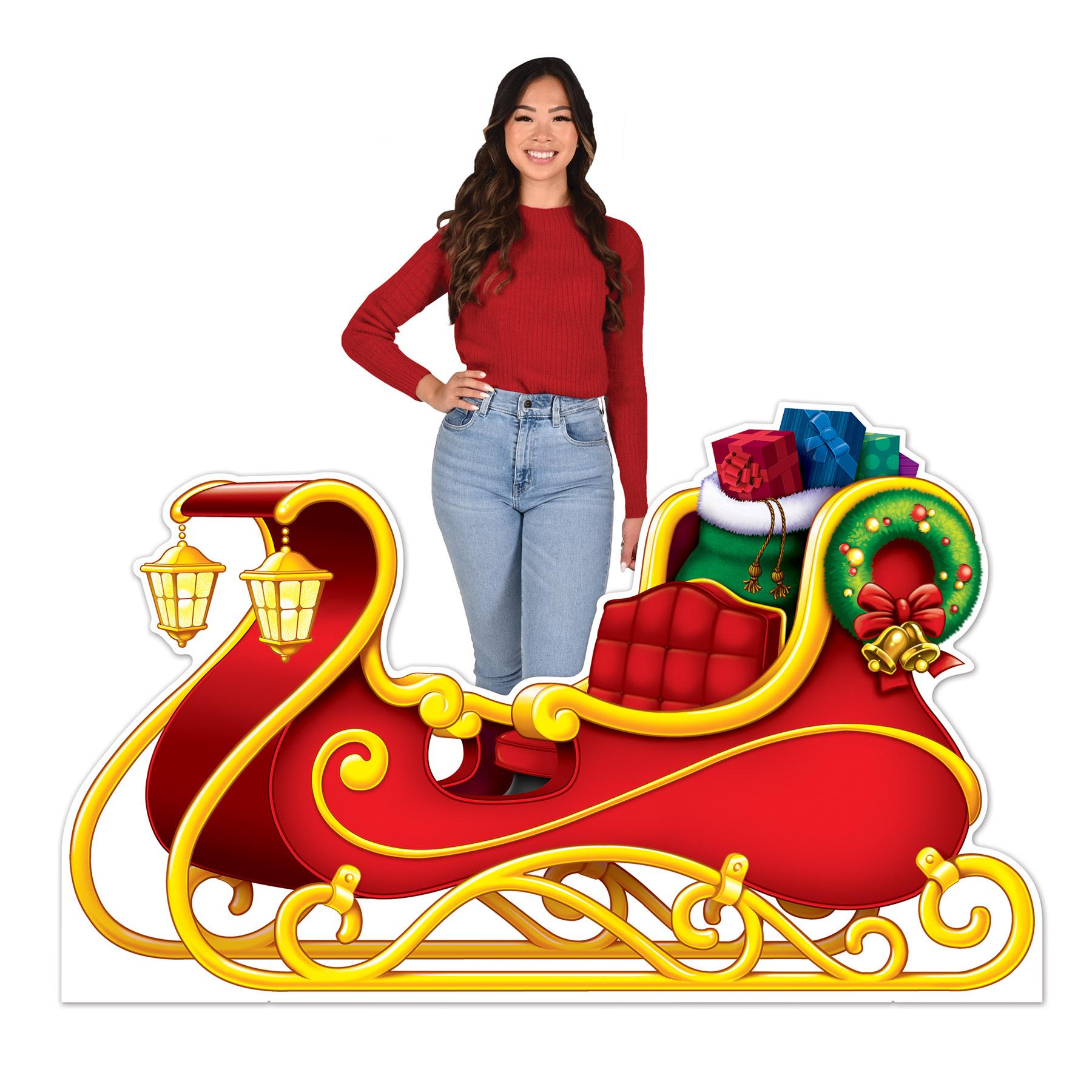 Santa's Sleigh Stand-Up Decoration Decoration