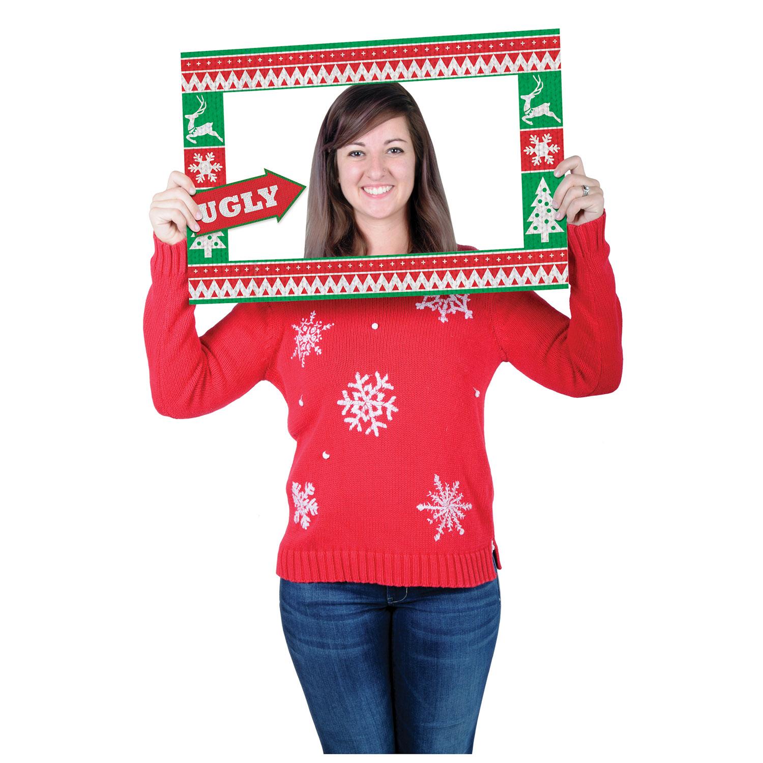 Beistle Christmas Ugly Sweater Photo Fun Frame