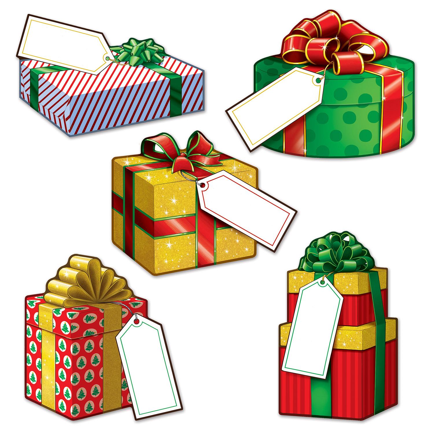 Beistle Mini Christmas Gift Cutouts (10/Pkg)