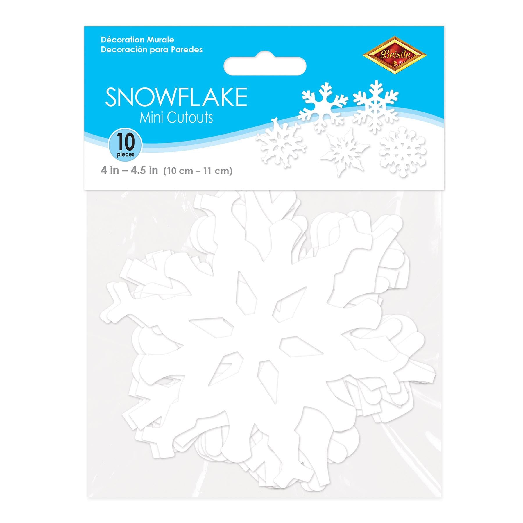 Beistle Christmas Mini Snowflake Cutouts (10/Pkg)