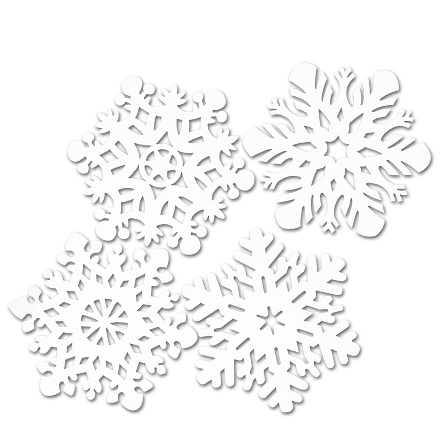 Beistle Christmas Packaged Snowflake Cutouts (4/Pkg)