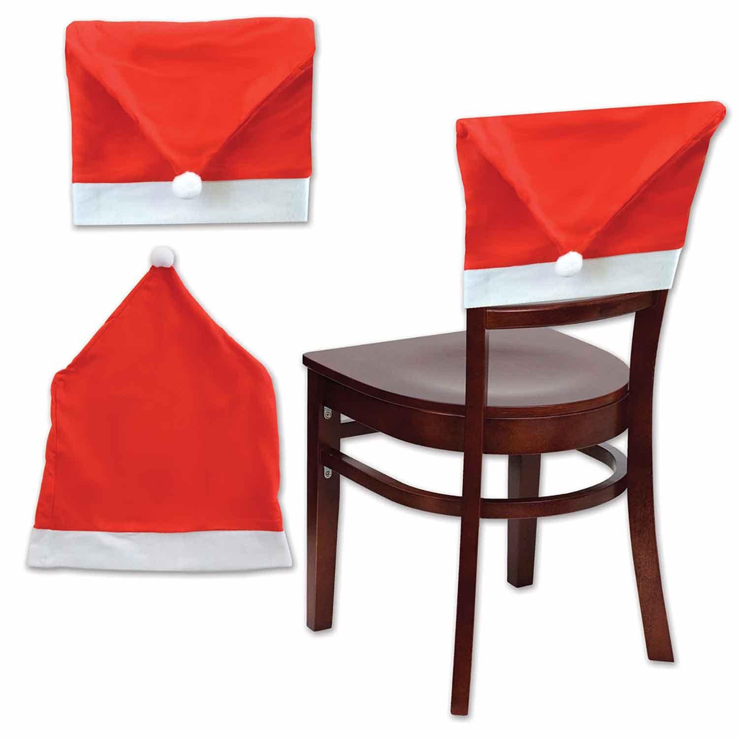 Beistle Christmas Santa Hat Chair Cover