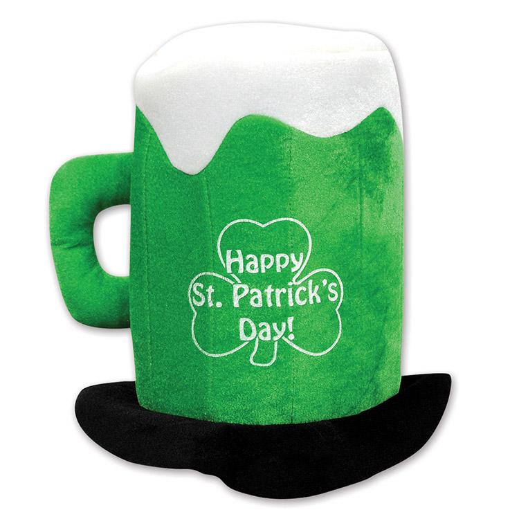 Beistle Plush St Patrick's Day Beer Mug Hat