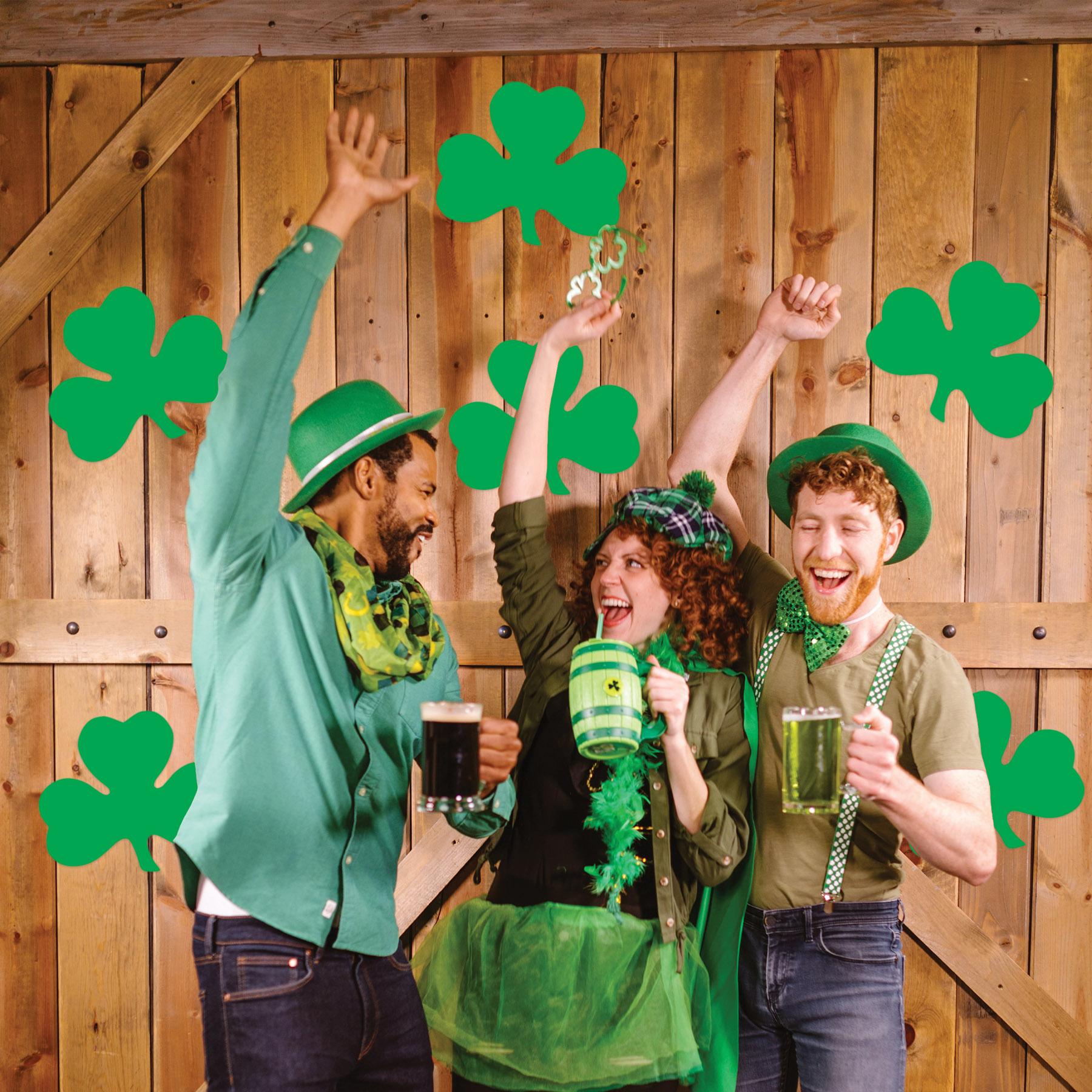 St. Patrick's Day Packaged Printed Shamrock Cutouts (144/Case)