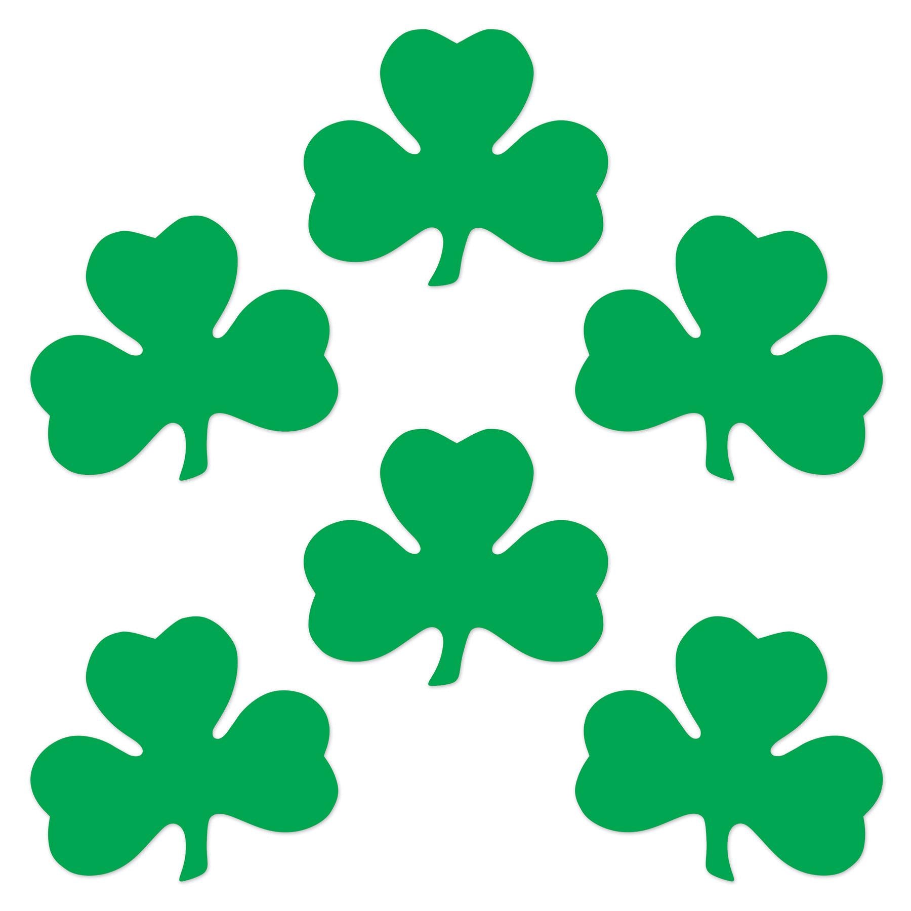 St. Patrick's Day Packaged Printed Shamrock Cutouts (144/Case)