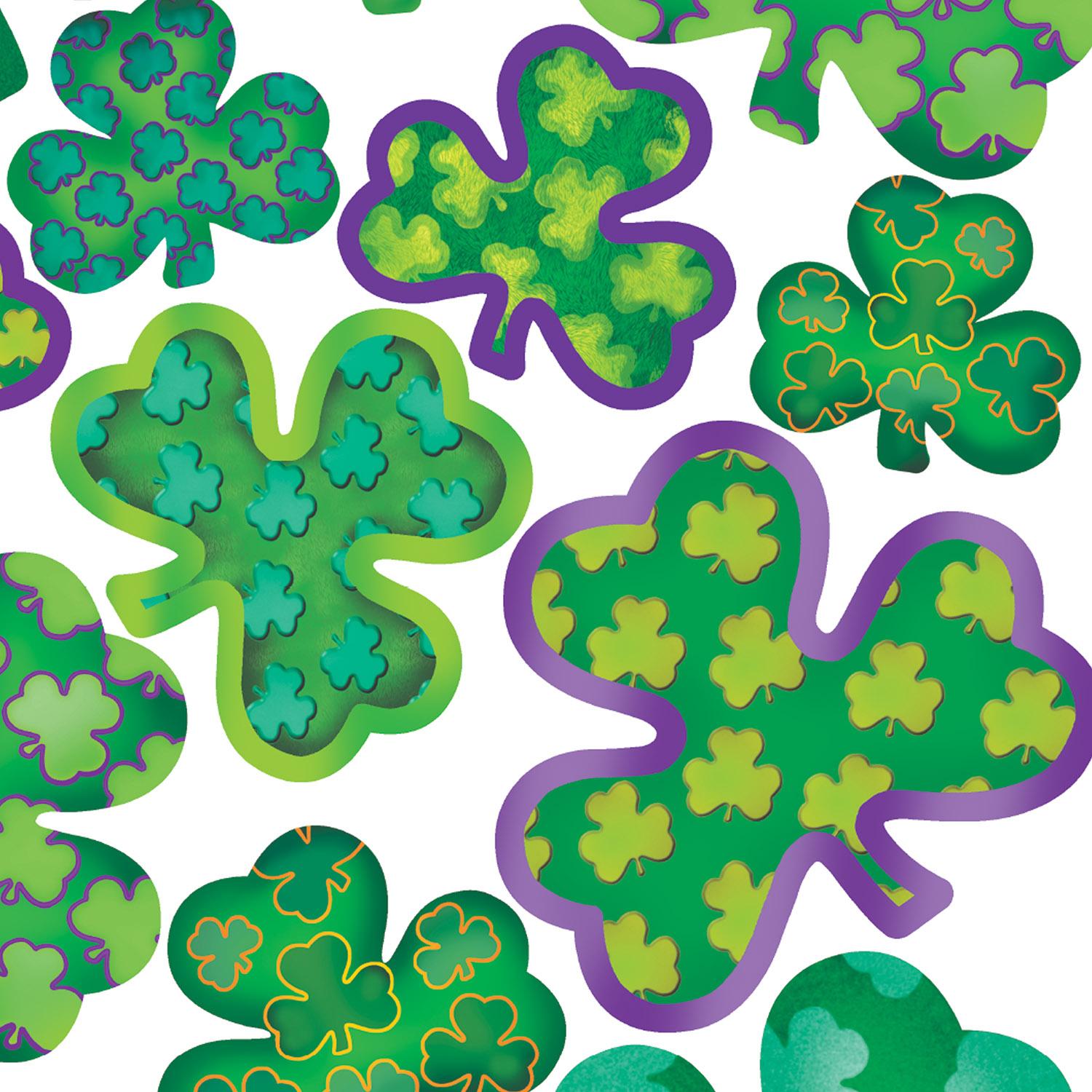 Beistle Irish-Mood Shamrock Clings (14/Sheet)