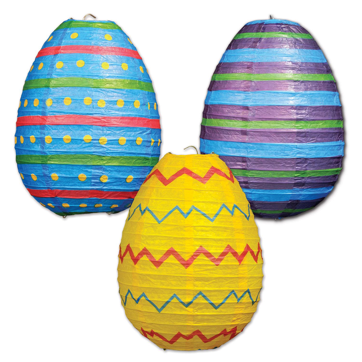 Beistle Easter Egg Paper Lanterns (3/Pkg)