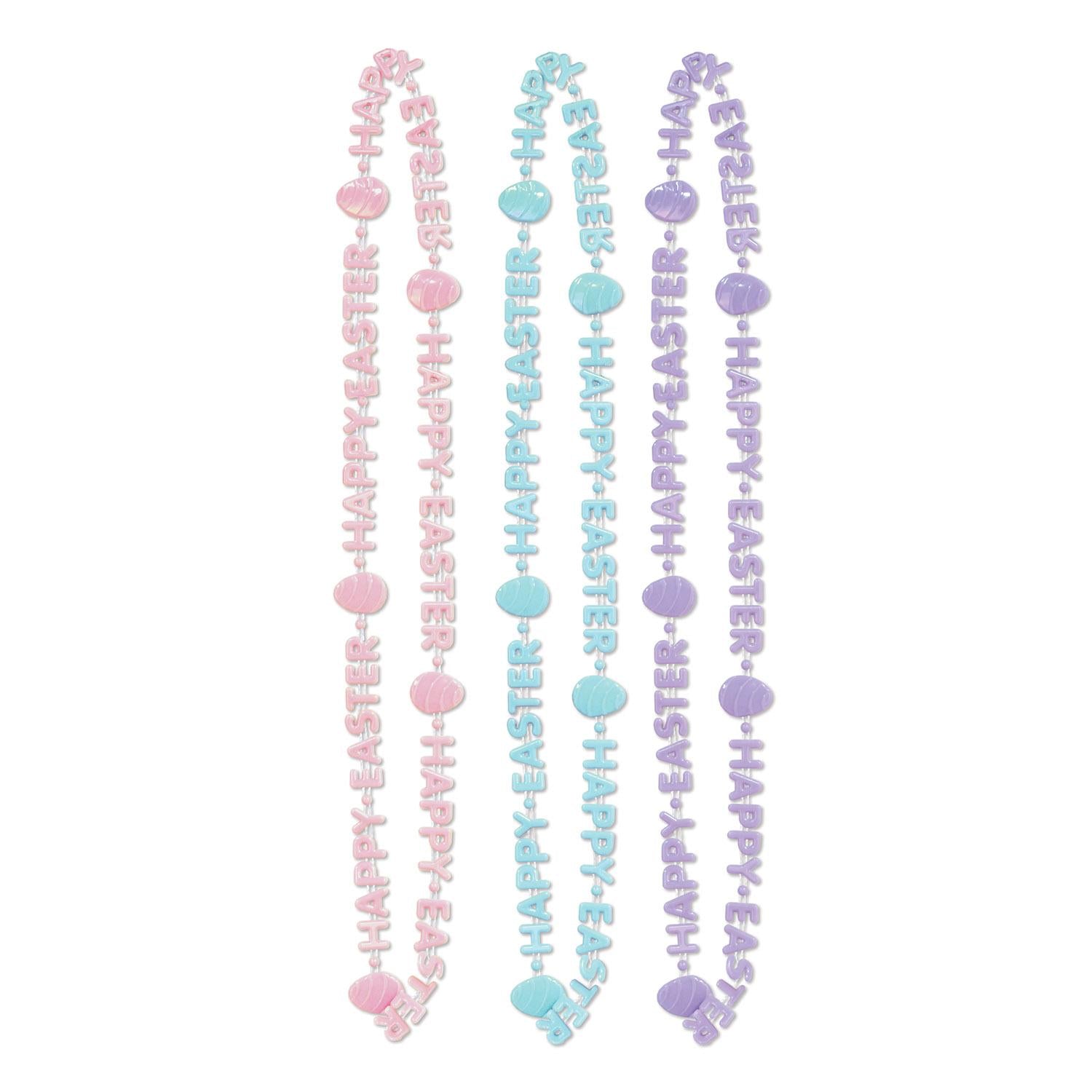 Beistle Happy Easter Bead Necklaces (3/Pkg)