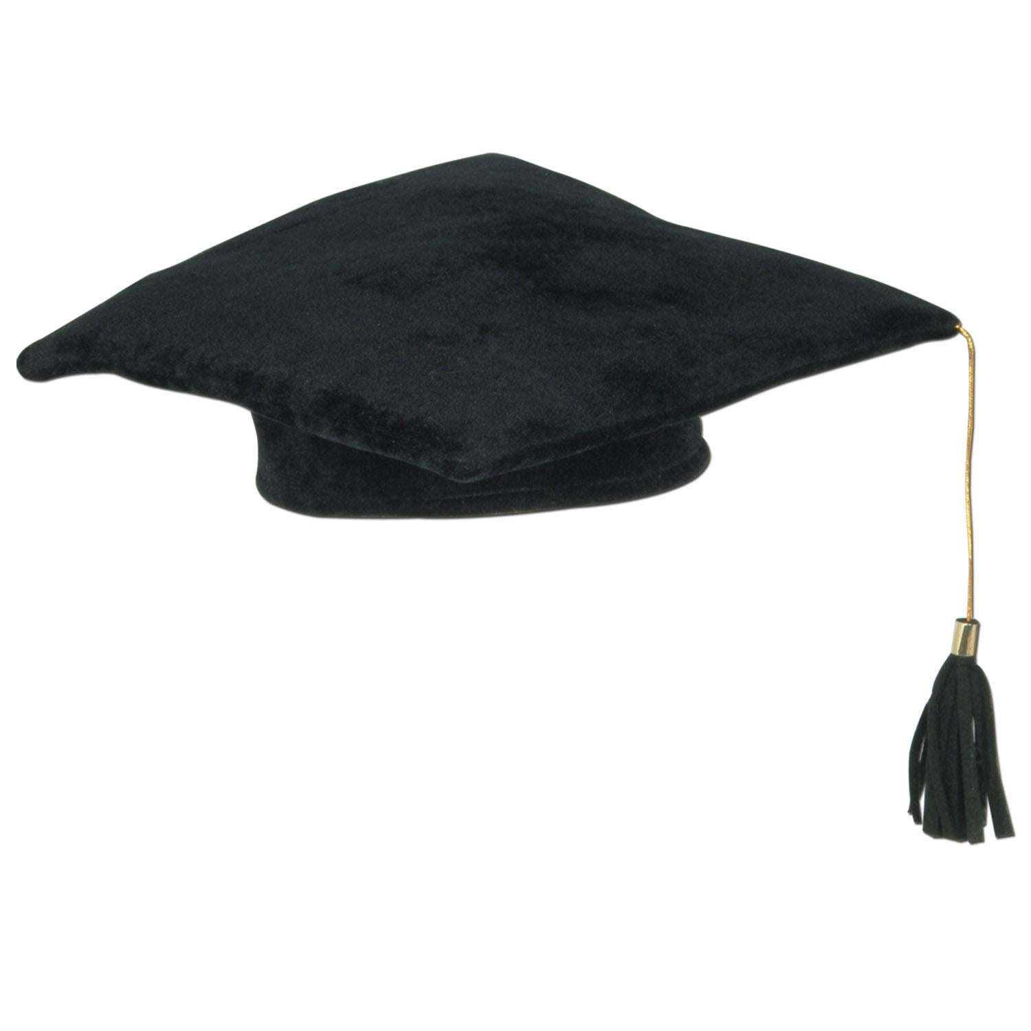 Beistle Plush Graduate Graduation Party Cap- Black