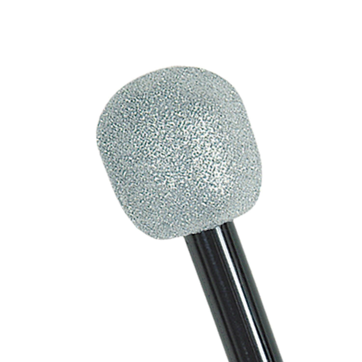 Beistle Glittered Microphone - silver & black