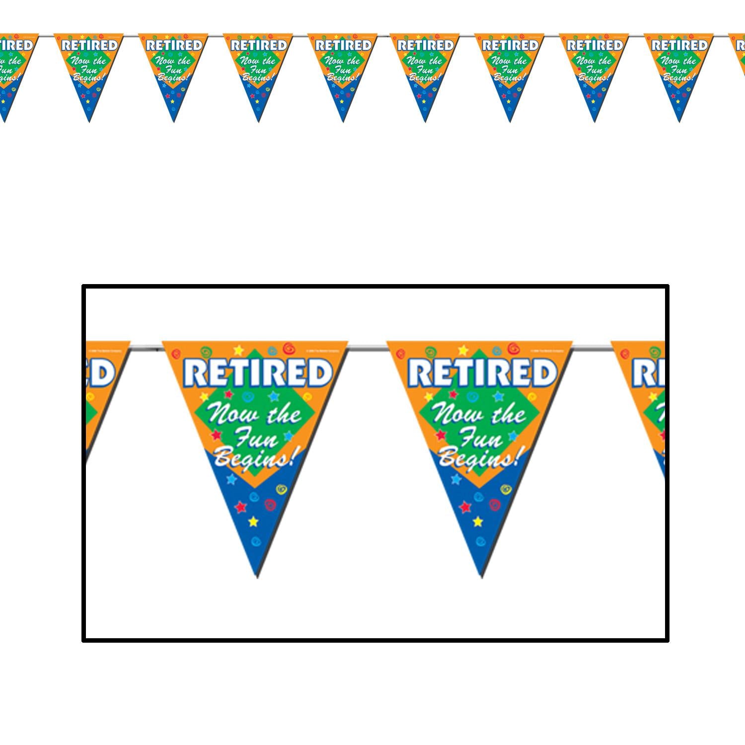 Beistle Retired The Fun Begins! Party Pennant Banner