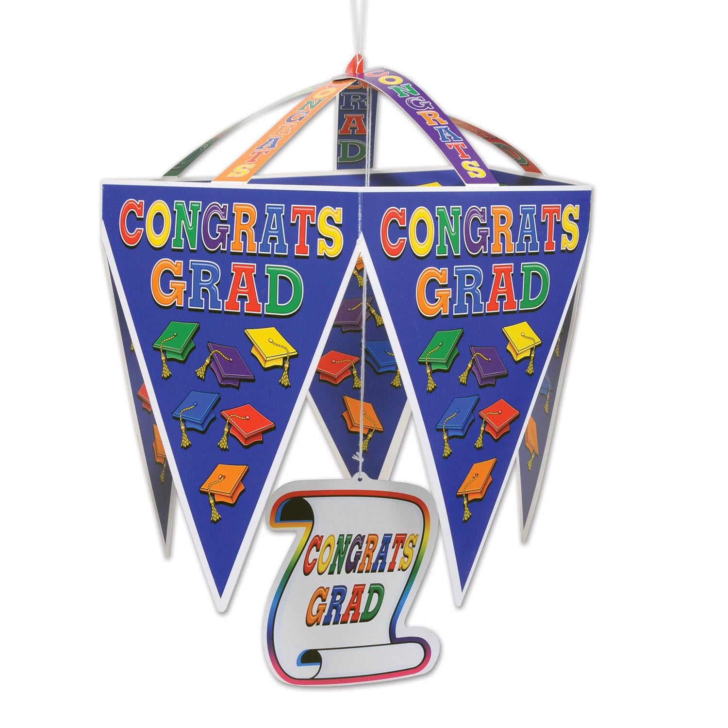 Beistle Congrats Grad Graduation Party Pennant Chandelier