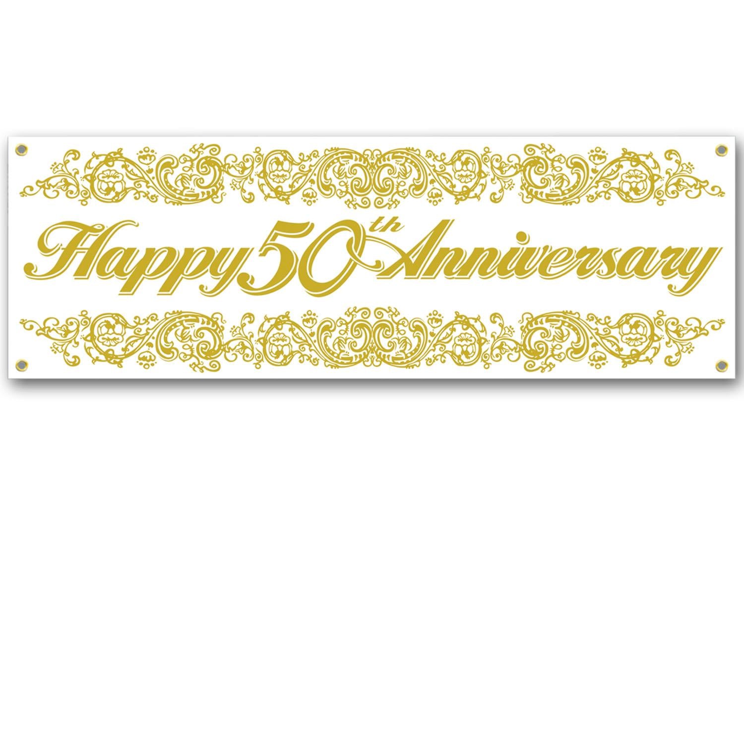 Beistle 50th Anniversary Sign Banner