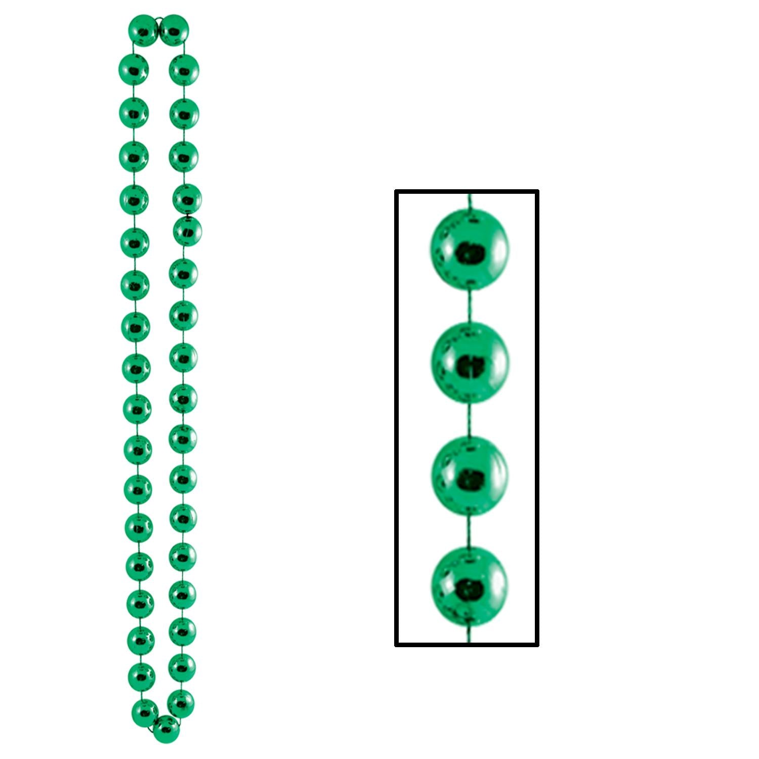 Beistle Jumbo Party Bead Necklaces - green