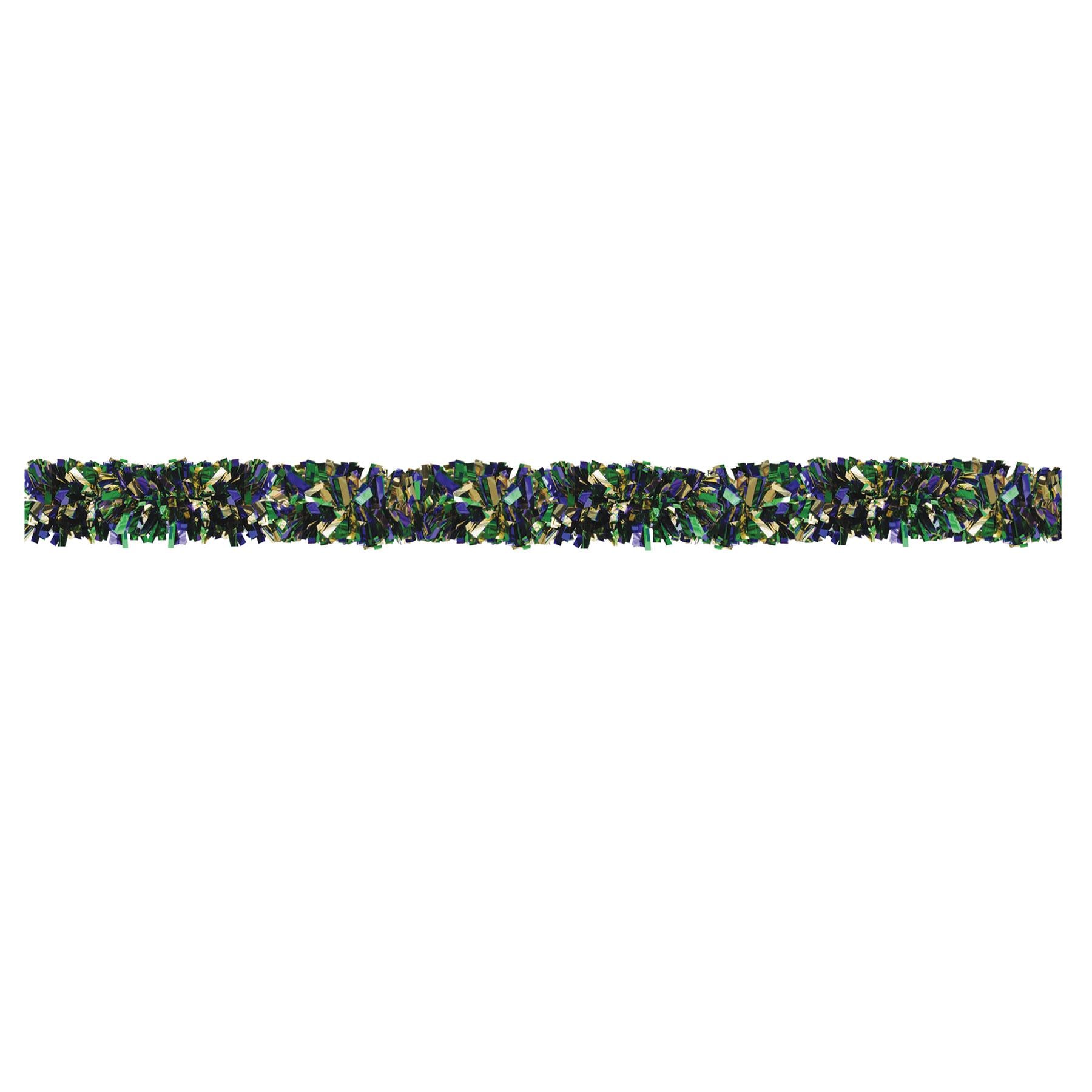 Mardi Gras 6-Ply Metallic Festooning Garland - gold - green - purple