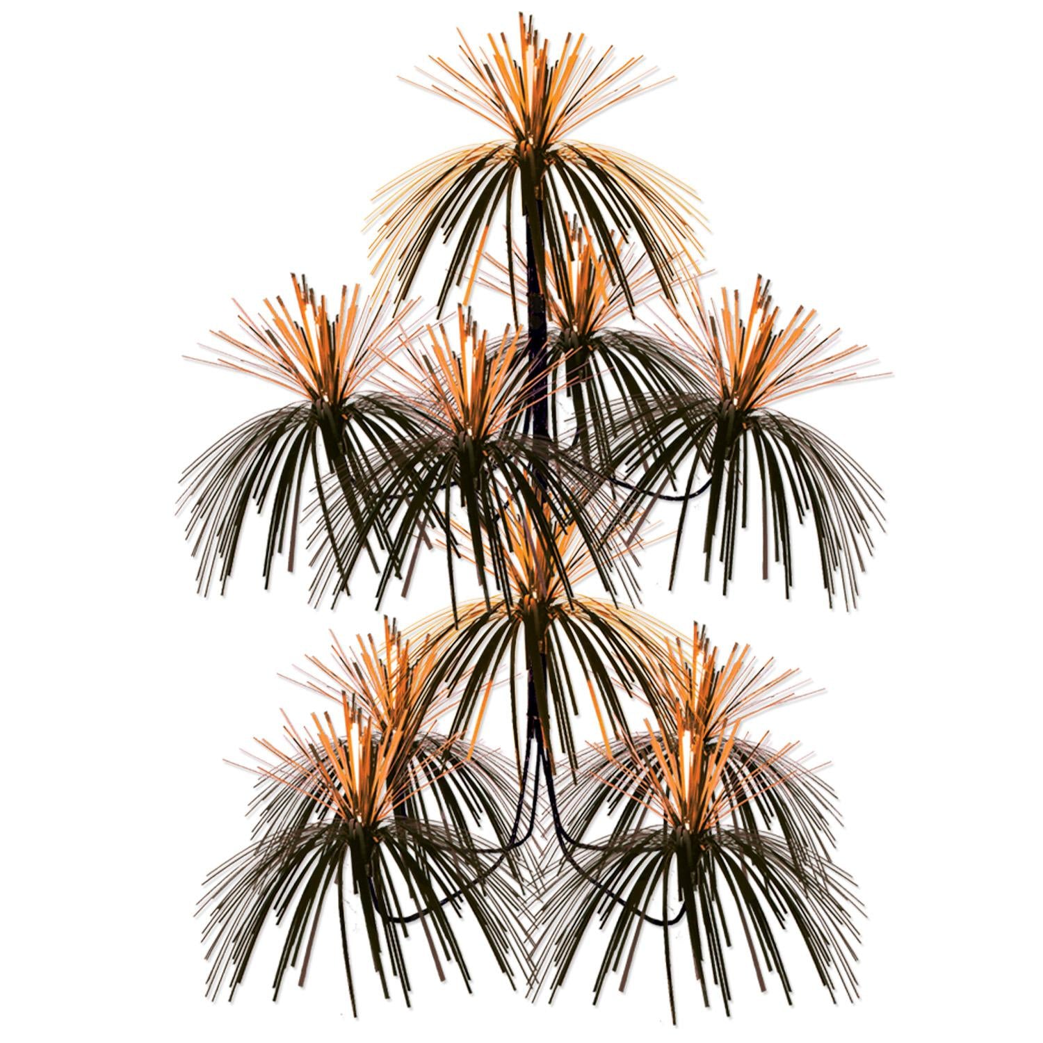 Beistle Halloween Firework Chandelier - orange & black