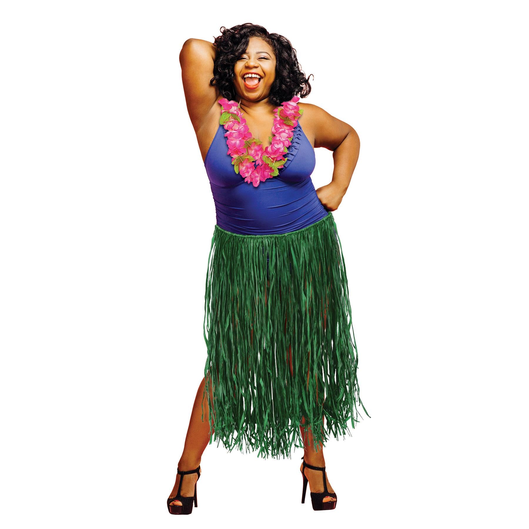 Beistle Luau Party Extra Large Raffia Hula Skirt - green