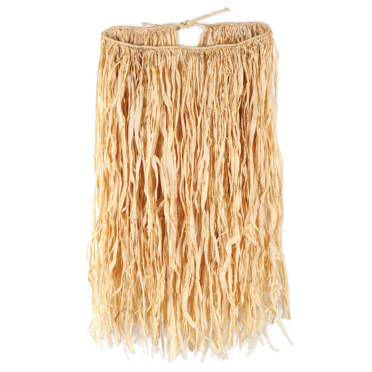 Luau Party Adult Raffia Hula Skirt - Natural (32"W x 30"L)