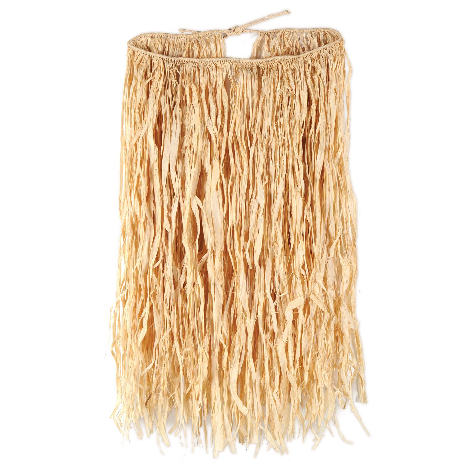 Luau Party Extra Large Raffia Hula Skirt - Natural (38"W x 30"L )