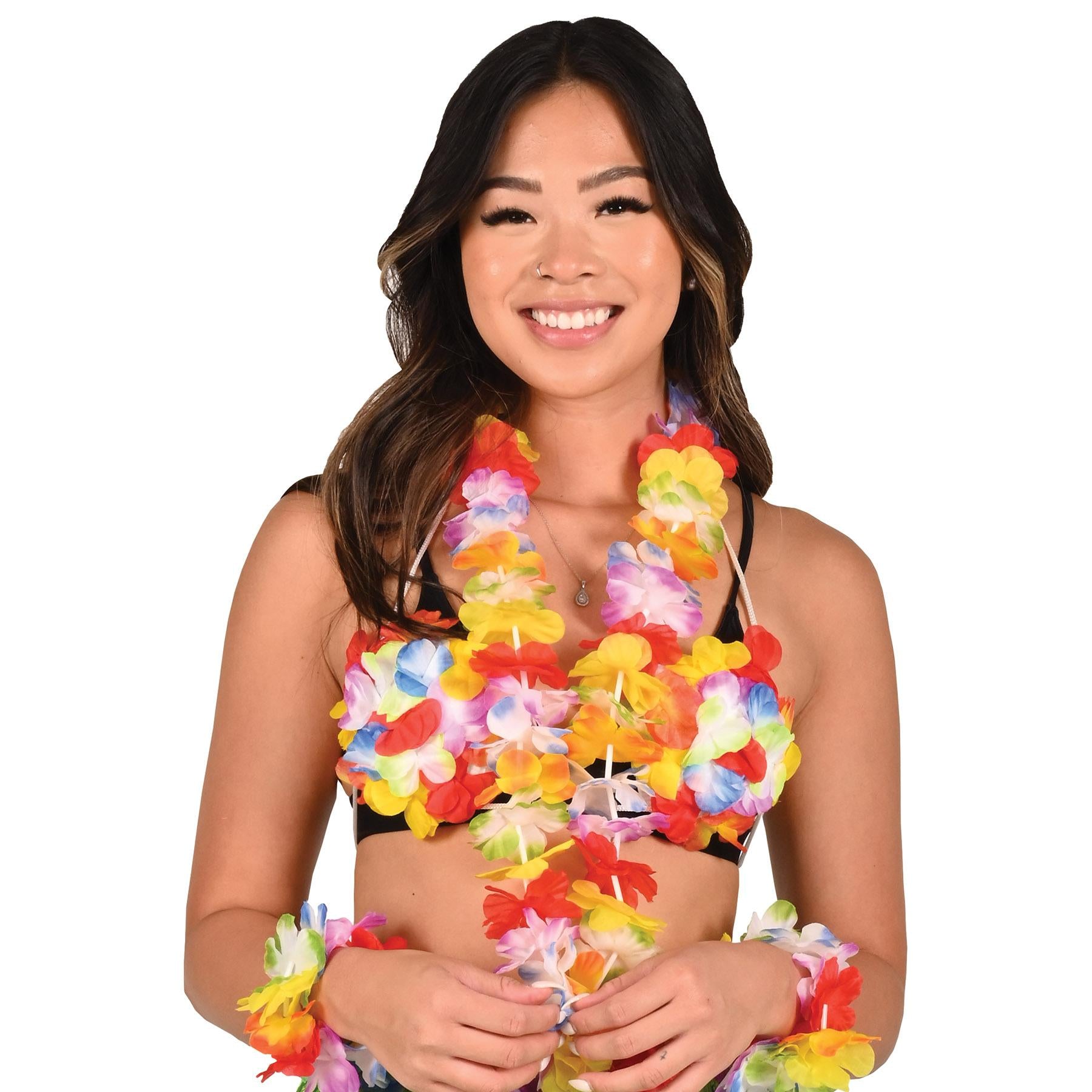 Beistle Luau Party Floral Bikini Top