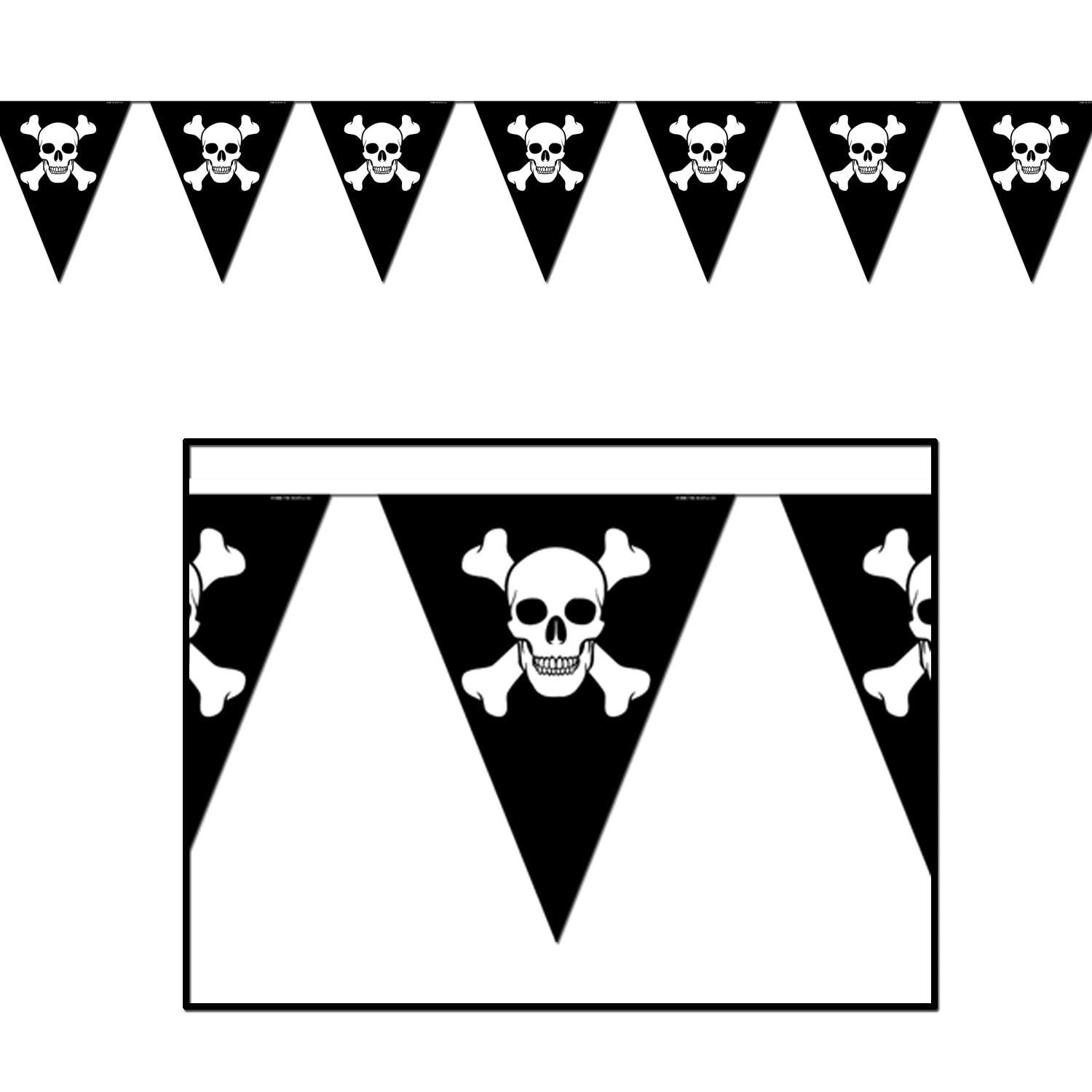 Beistle Jolly Roger Party Pennant Banner