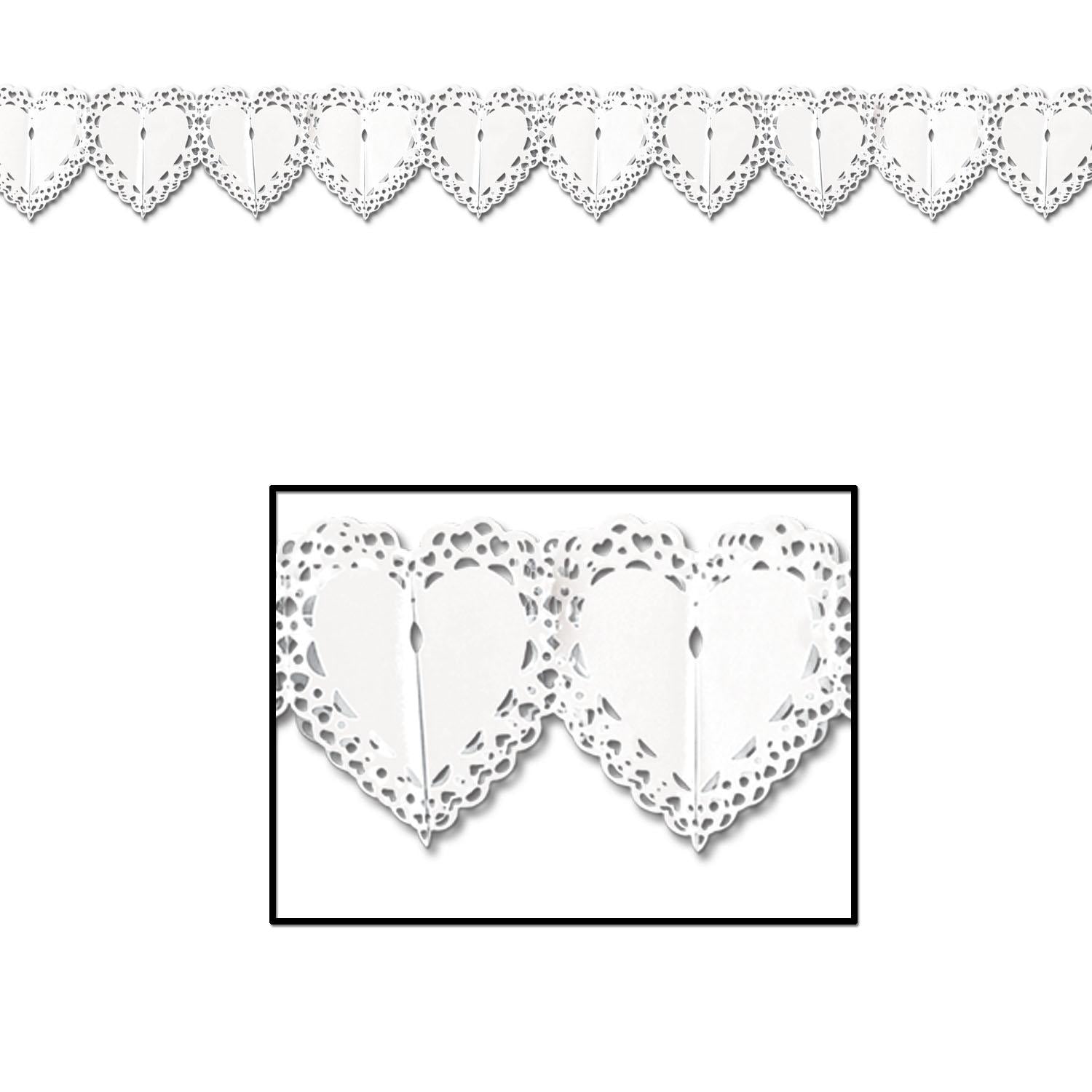 Beistle Lace Heart Garland