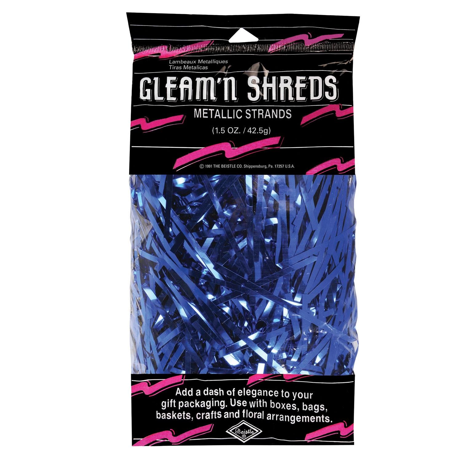 Gleam 'N Shreds Party Metallic Strands blue (1.5 Oz/Pkg)