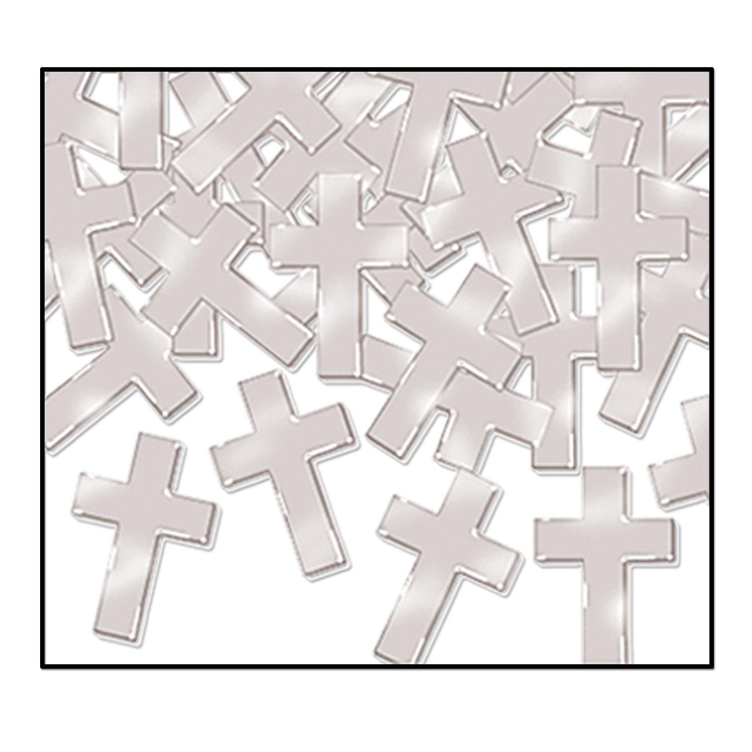 Beistle Confetti Crosses silver (1 Oz/Pkg)