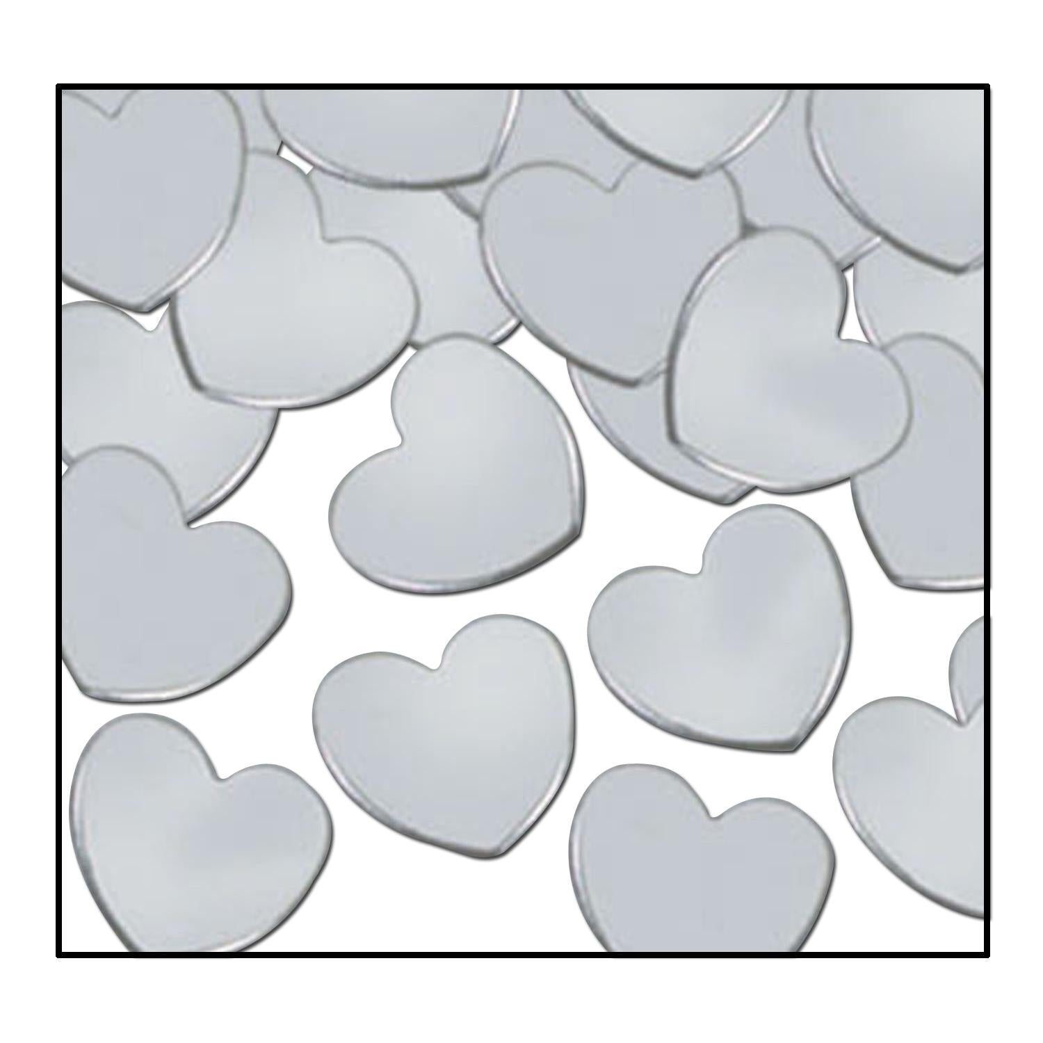 Beistle Party Confetti Hearts silver (1 Oz/Pkg)