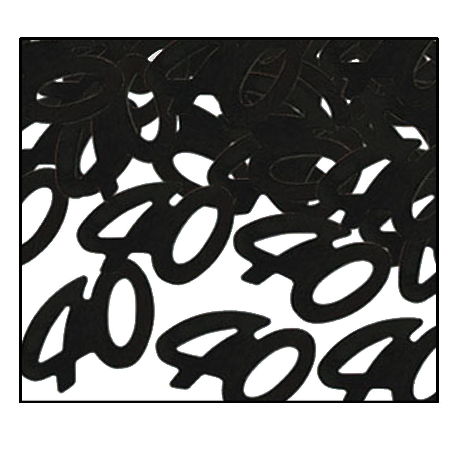 Confetti 40th Birthday Party Silhouettes black (0.5 Oz/Pkg)