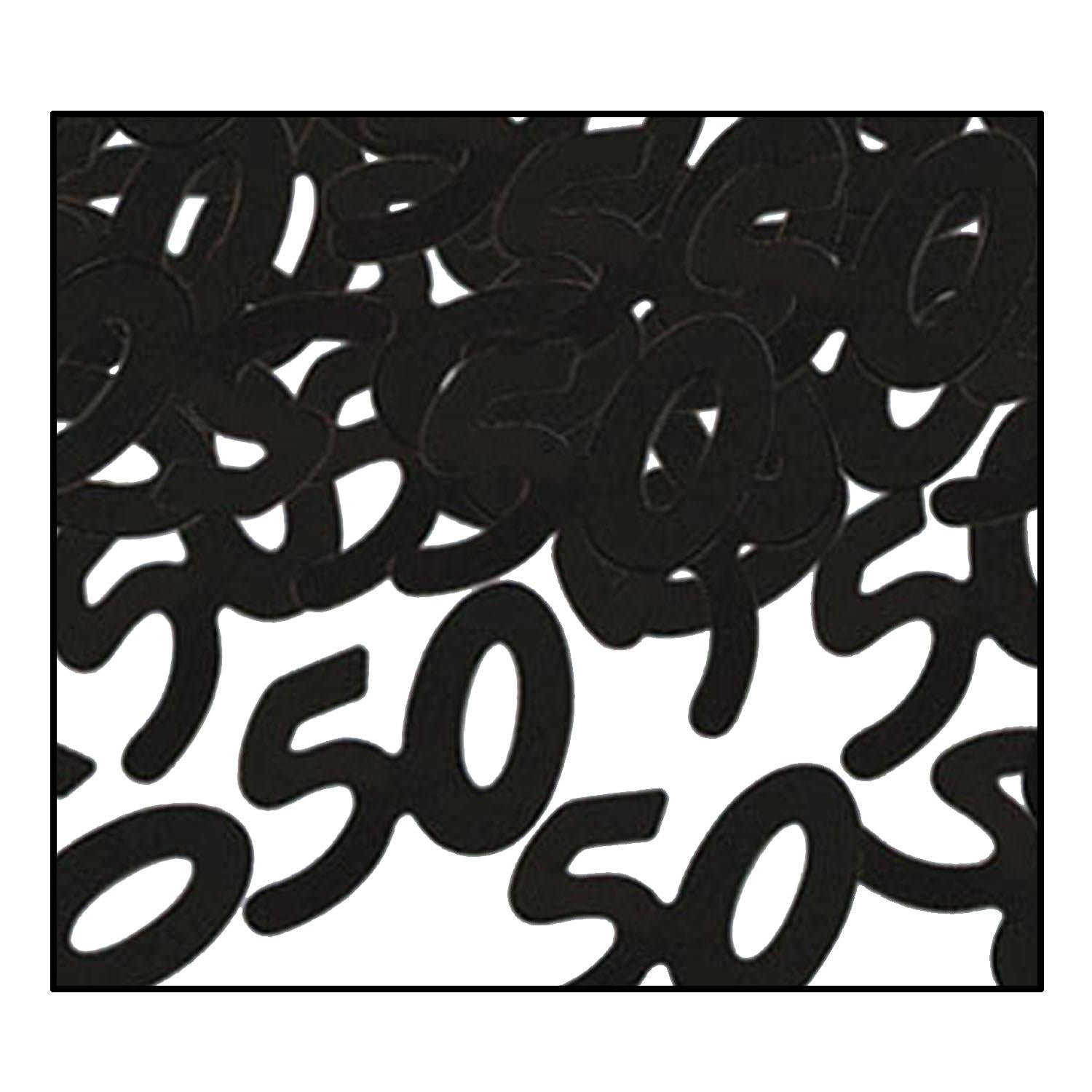 Confetti 50th Birthday Party Silhouettes black (0.5 Oz/Pkg)