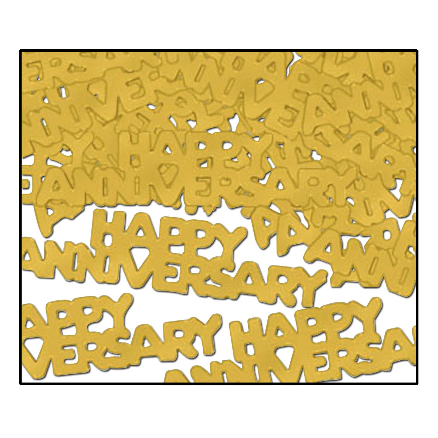 Beistle Happy Anniversary Confetti gold (0.5 Oz/Pkg)