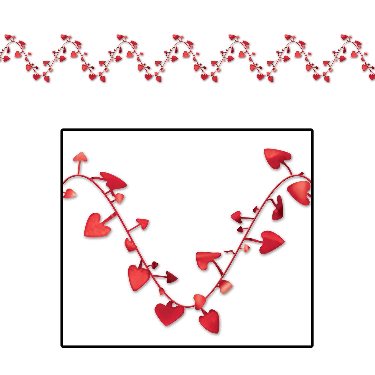 Beistle Valentine's Day Gleam 'N Flex Heart Garland