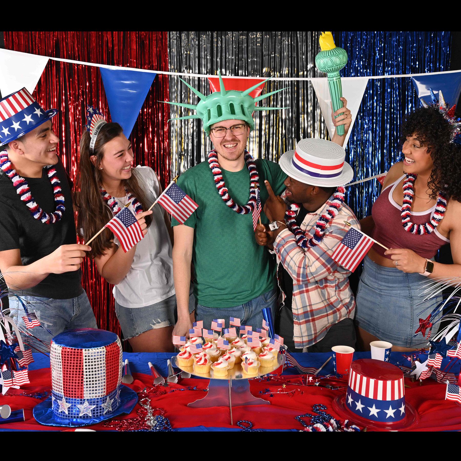 30 ft.- Beistle Red - White & Blue Party Pennant Banner