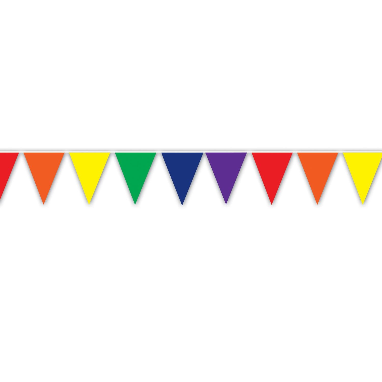 Beistle Solid Rainbow Party Pennant Banner