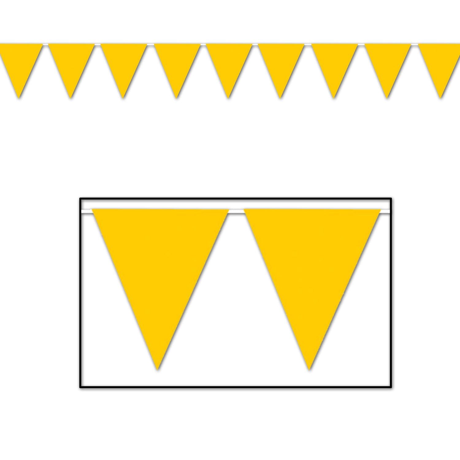 Beistle Golden-Yellow Party Pennant Banner