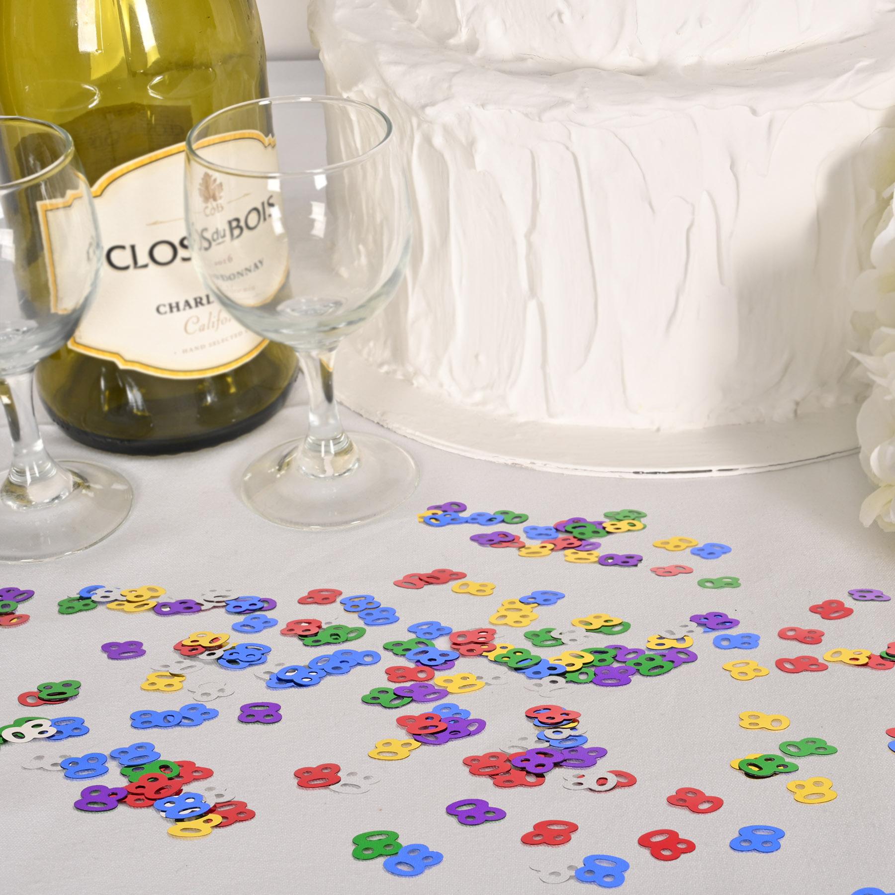 Confetti 80th Birthday Party Silhouettes multi-color (0.5 Oz/Pkg)