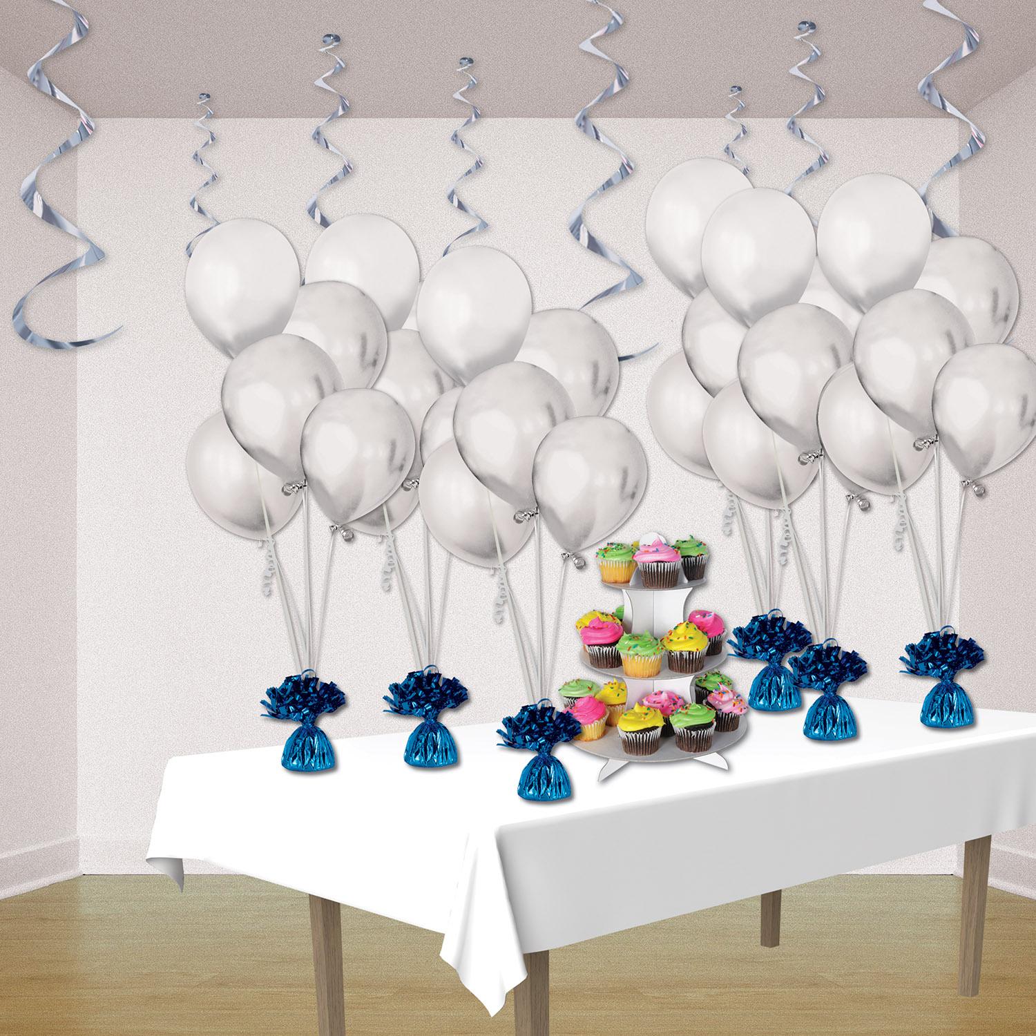 Beistle Metallic Wrapped Party Balloon Weight - blue