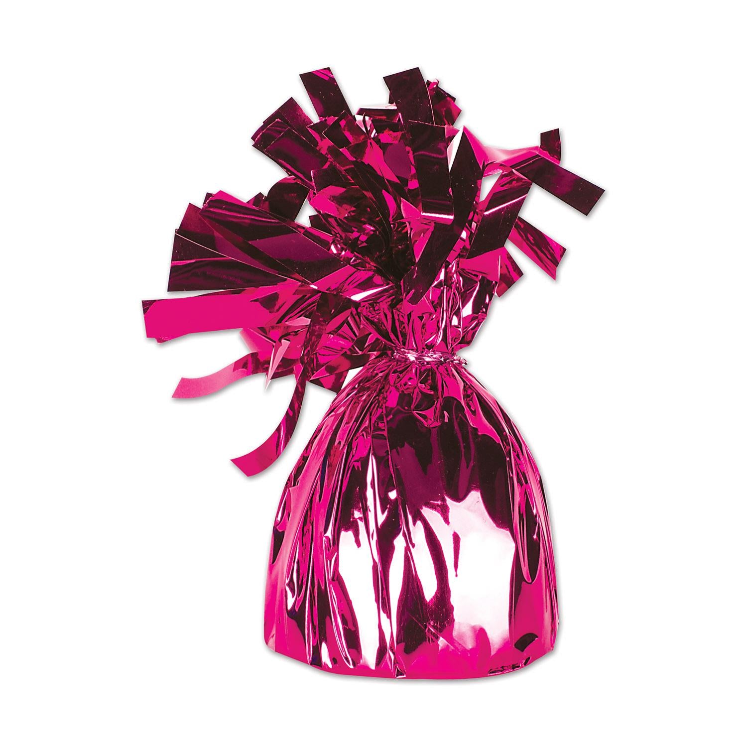 Beistle Metallic Wrapped Party Balloon Weight - cerise