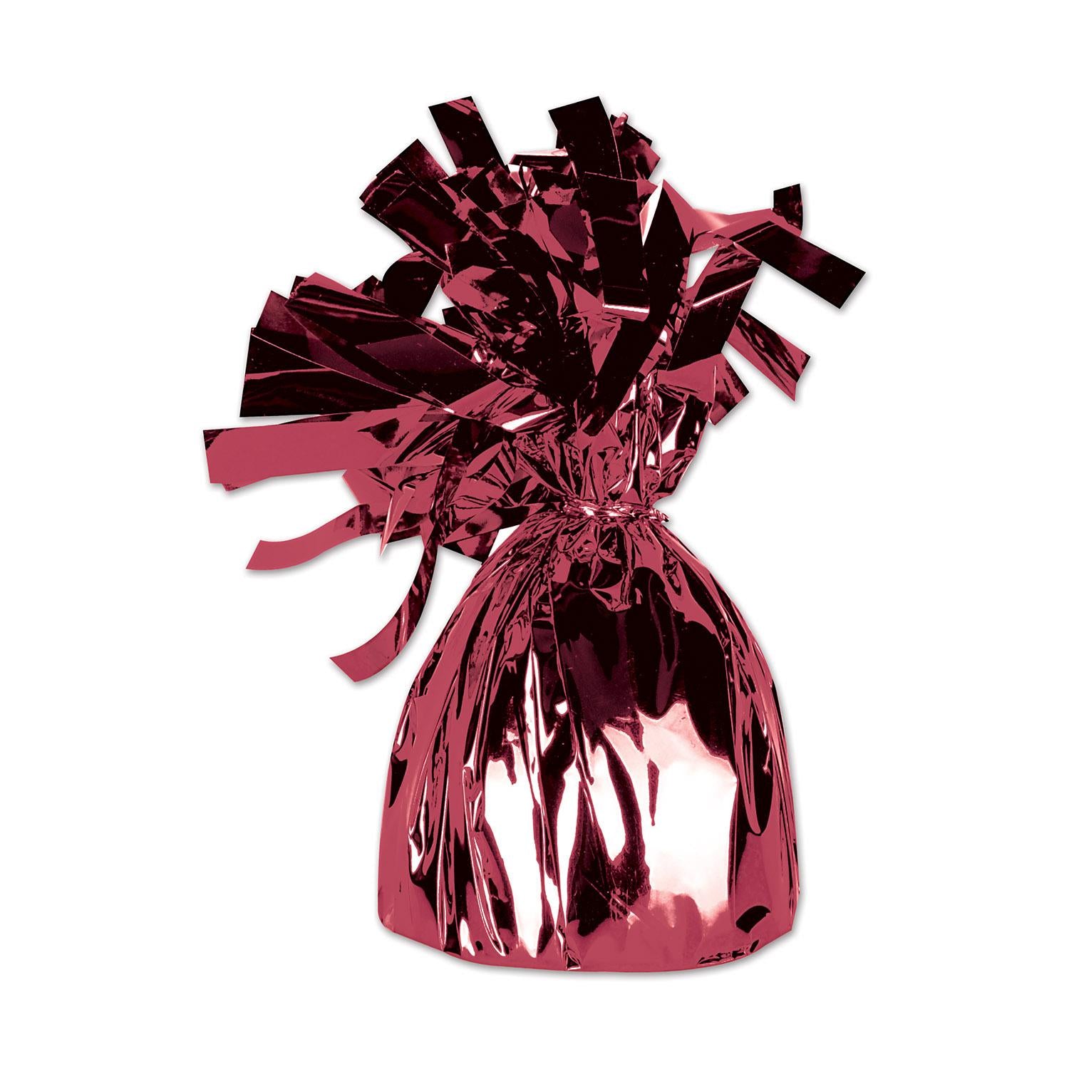 Beistle Metallic Wrapped Party Balloon Weight - maroon