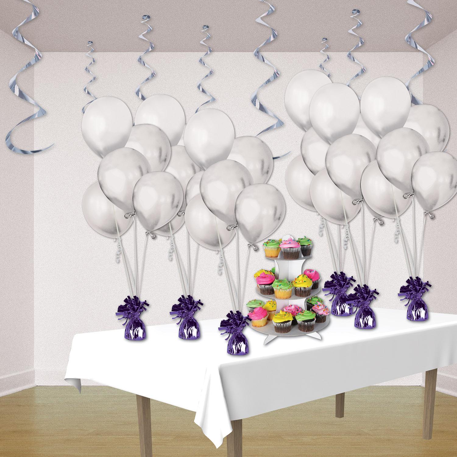 Beistle Metallic Wrapped Party Balloon Weight - purple