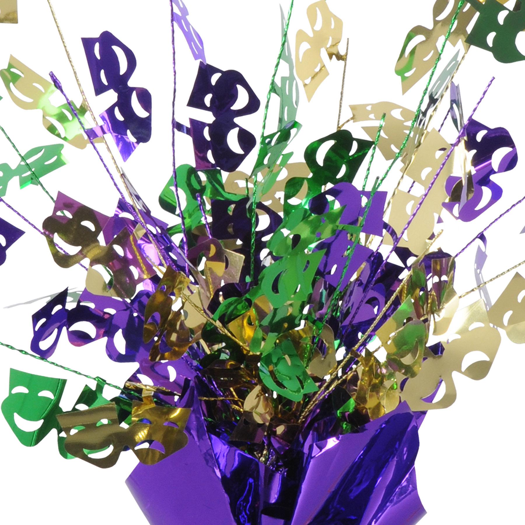 Beistle Mardi Gras Gleam 'N Burst Centerpiece